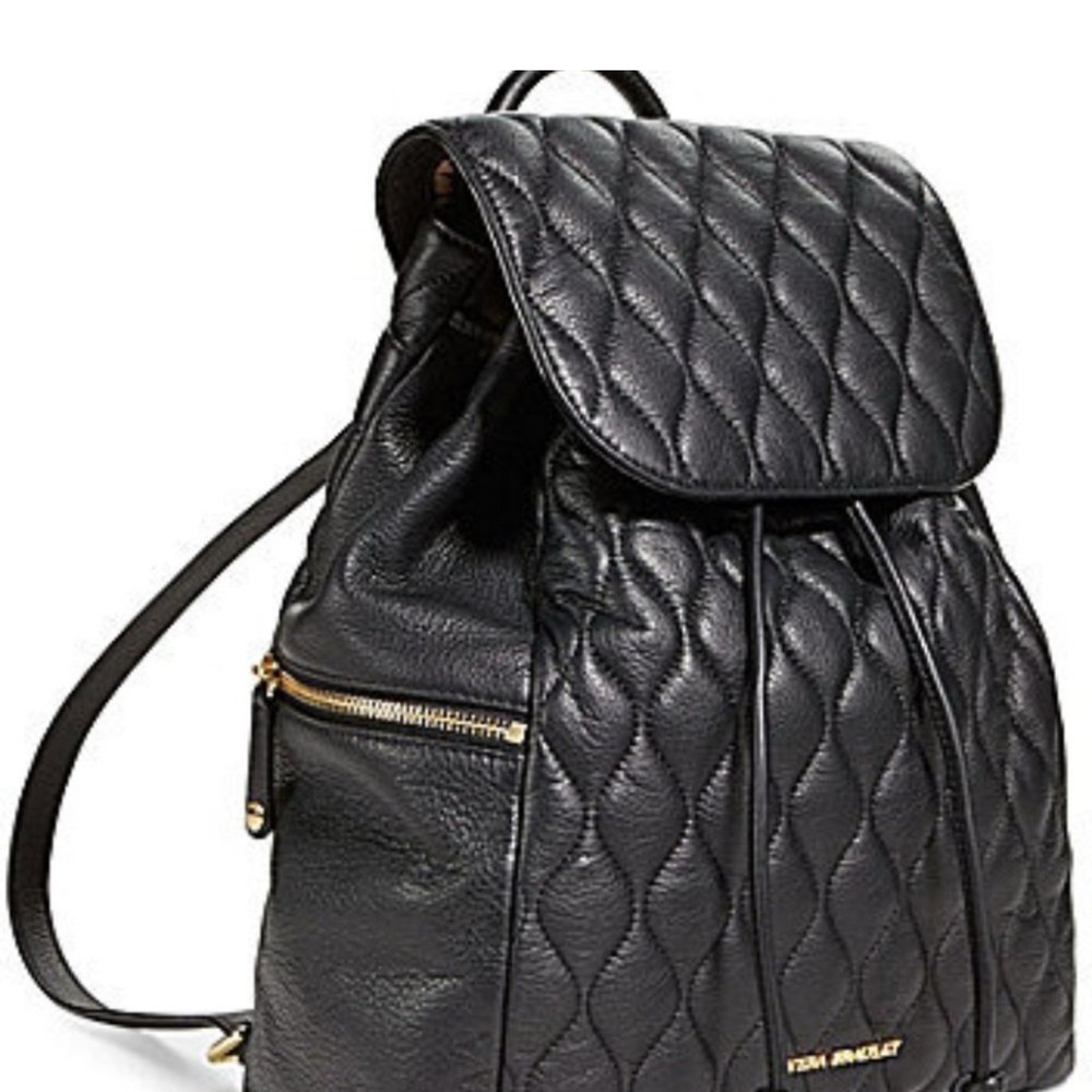 Vera Bradley Black Quilted Backpack with Adjustable Straps